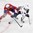 PARIS, FRANCE - MAY 6: France's Laurent Meunier #10 stick handles the puck while Norway's Martin Roymark #22 checks him during preliminary round action at the 2017 IIHF Ice Hockey World Championship. (Photo by Matt Zambonin/HHOF-IIHF Images)